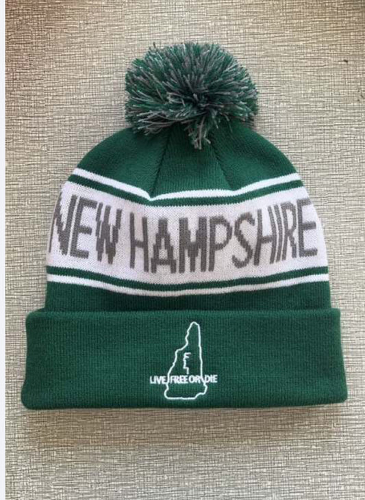 New Hampshire Green Winter Beanie