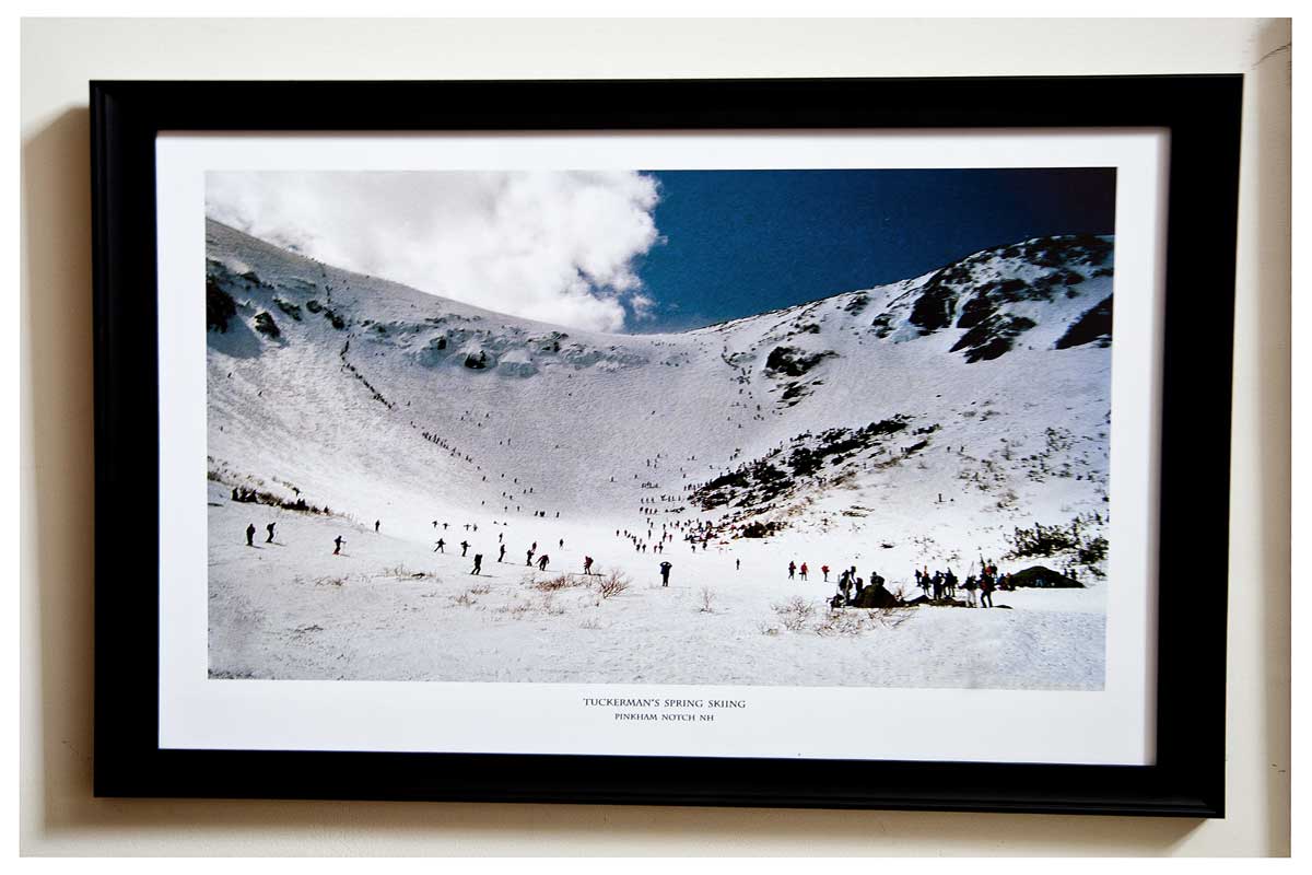 Tuckerman' Spring Skiing 20x24 wood framed photograph